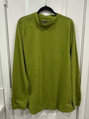Oakley Long Sleeve Mock Neck Pullover Shirt Green XXL